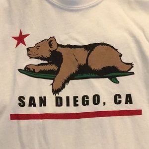 San Diego surfer bear shirt NWOT